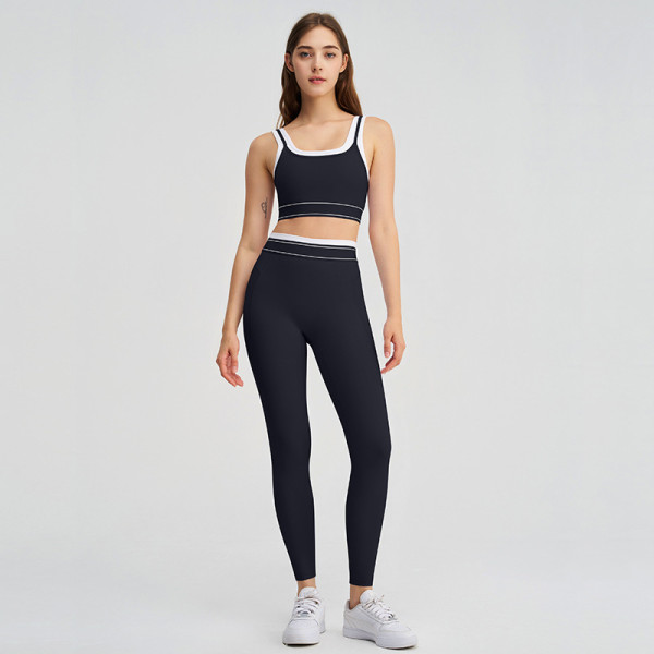 SC Running Sports Yoga Bra And Long Pants Outfit Set YWHR-B6531+K6532