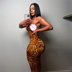 SC Leoaprd Print Backless Jumpsuit GZJQ-K25Q66399