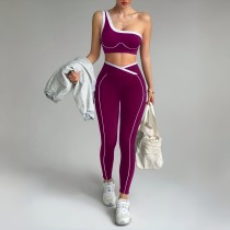 SC Running Sports Yoga Vest And Long Pants Two Piece Set YWHQ-WT25145