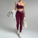 SC Running Sports Yoga Vest And Long Pants Two Piece Set YWHQ-WT25145