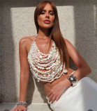 SC Layered Chest Chain Pearl Top GZYY-P25335