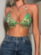 SC Colorful Leaf Neckline Tank Top GZYY-21381