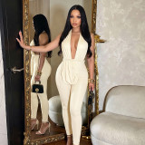 SC Solid Color Sexy Backless Jumpsuit GSZM-D26JP219