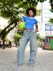 SC Plus Size Loose Patchwork Jeans GYLN-1617