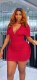 SC Deep V Neck Ruched Mini Dress GADE-10241