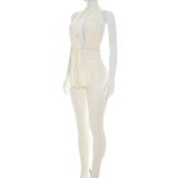 SC Solid Color Sexy Backless Jumpsuit GSZM-D26JP219