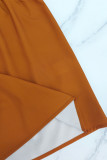SC V Neck Puff Sleeve Gradient-Color Maxi Dress GYLY-11265