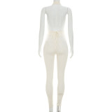 SC Solid Color Sexy Backless Jumpsuit GSZM-D26JP219