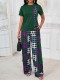 SC Short Sleeve Print Casual Two Piece Pants Set GYLY-11275