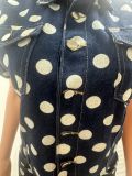SC Polka Dot Print Short Sleeve Shorts Suit YMEF-59115