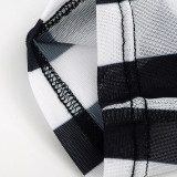SC Stripe Print Mesh Casual Pants MXBF-J26PT278