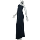SC Sexy Off Shoulder Solid Color Tube Top Dress GJYO-JD305297