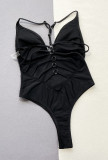 SC Sexy Hollow Out Solid One Piece Swimsuit CSYZ-D339WY