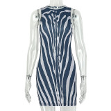 SC Sleeveless Print Mini Dress GJYO-JD305568