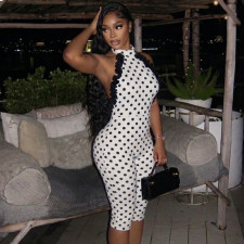 SC Polka Dot Print Backless Jumpsuit GJYO-JP006337