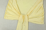 SC Sexy Solid Color Ruched Mini Dress GJYO-JD305598