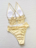 SC Sexy Print Hollow Out One Piece Swimsuit CSYZ-G325WY