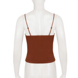 SC Lace Patchwork Hot Drill Sling Vest GPKJ-MR48941