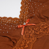 SC Lace Patchwork Hot Drill Sling Vest GPKJ-MR48941