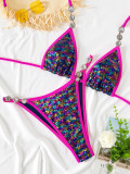 SC Sexy Contrast Color Sequin Bikinis 2 Piece Swimsuit CASF-6824
