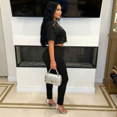 SC Fashion Ripped Studded Two-Piece Pants Se(With Pin) tSHD-8501