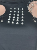 SC Fashion Ripped Studded Two-Piece Pants Se(With Pin) tSHD-8501
