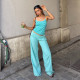 SC Stripe Sling Top Two Piece Pants Set GPKJ-MR50086