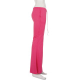 SC Letter Print Drawstring Sport Pants GPKJ-MR49453