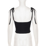 SC Rivet Ruched Irregular Sling Tank Top GPKJ-MR49805