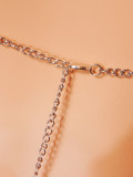 SC Metal Chain Beaded Hollow Out Tank top GZYY-B25183