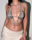SC Beaded Bra Halterneck Gemstone Top GZYY-B25843
