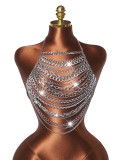 SC Sexy Multi-layer Alloy Chains Chest Chain Tank Top GZYY-J25524