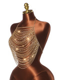 SC Sexy Multi-layer Alloy Chains Chest Chain Tank Top GZYY-J25524