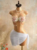SC Pearl Tassel Halterneck Top  GZYY-B27279
