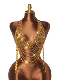 SC Multi-Layer Sparkling Diamond Chain Vest Chest Chain GZYY-B27232