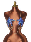 SC Starfish Sequin Rhinestone Chain Tank Top GZYY-B27442
