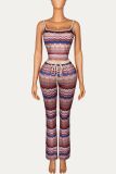 SC Colorful Print Sling Top Pants 2 Piece Set YWXS-K26L2432
