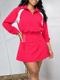 SC Sport Casual Long Sleeve Coats Skirts 2 Piece Set HNIF-YF402