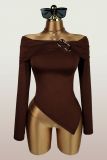 SC One Shoulder Long Sleeve T Shirts YWXS-K25L1694