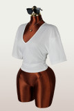 SC Solid Color V Neck Top YWXS-K26L2440