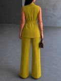 SC Sleeveless Tie Up Vest Two Piece Pants Set HNIF-YF401