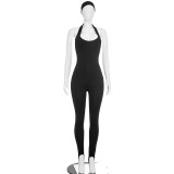 SC Solid Color Sleeveless Halterneck Jumpsuit GSZM-D26JP270