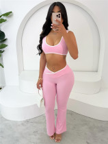 SC Sport Tank Top Two Piece Pants Set YWXS-XS-L45634