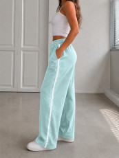 SC Lace Edge Solid Color Drawstring Sport Pants HNIF-YF305
