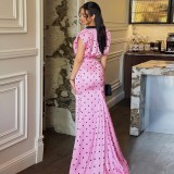 SC Polka Dot Print Sleeveless Maxi Dress XEF-K6D10158A