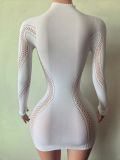 Pre Order: About 7 work days shipping Long Sleeve Solid Mini Dress YUEM-202660