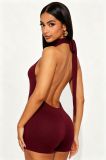 SC Sleeveless Backless Romper SHD-9996