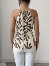 SC Print Halterneck Sleeveless Top GXIY-K26L2704