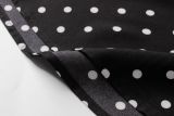 SC Polka Dot Print V Neck Lace Maxi Dress GXIY-K26L2736