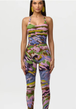 SC Print Sleeveless Jumpsuit GFCF-1510